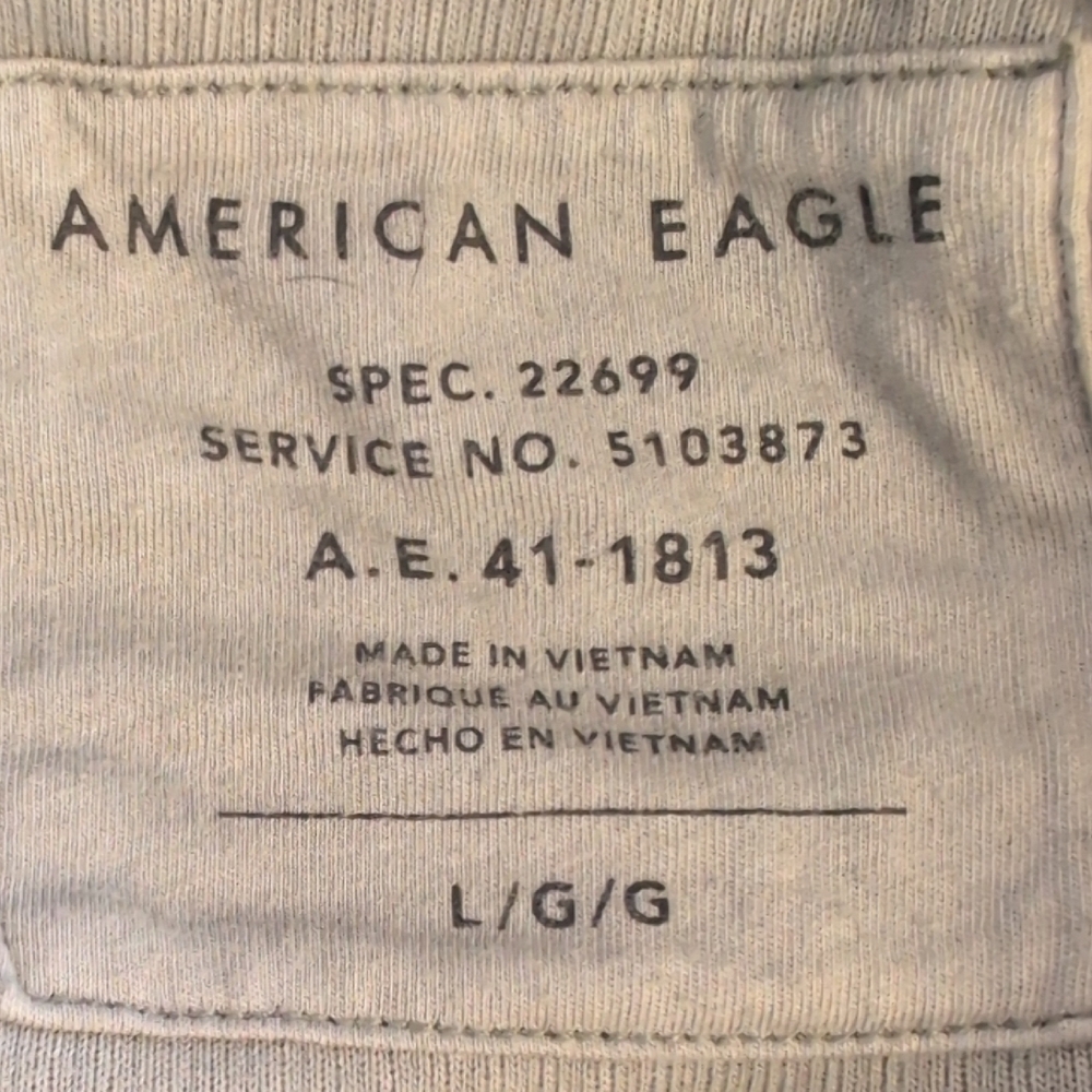 American Eagle Outfitters Olive Green Ribbed Crop Hoodie L M666 - Picture 6 of 7